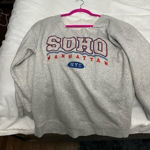 Oversized off the shoulder soho hoodie